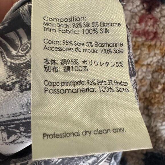 3.1 Phillip Lim Black Silk Shift Architectural Print Dress – Size 2 - Picture 8 of 10